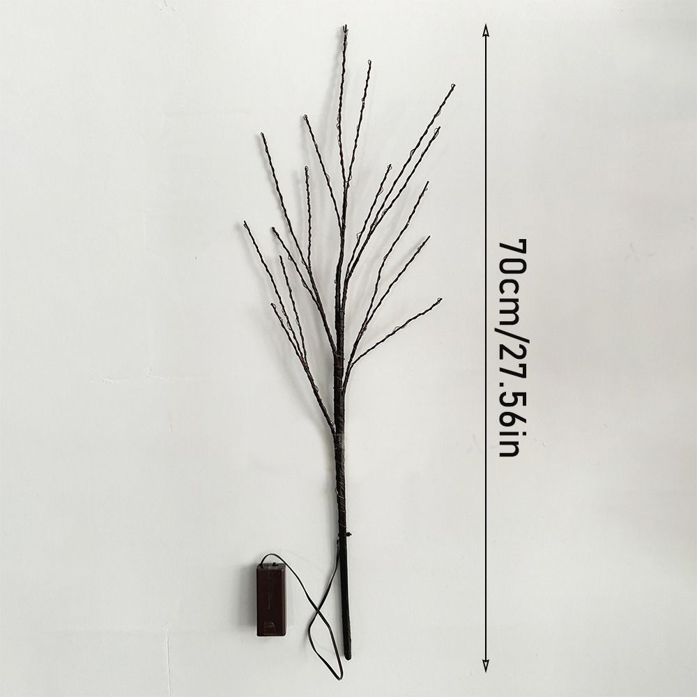 Artificial Plant White Birch Branch Light Luminous Tree Battery Operated Christmas Tree Branch String 70cm/50LED