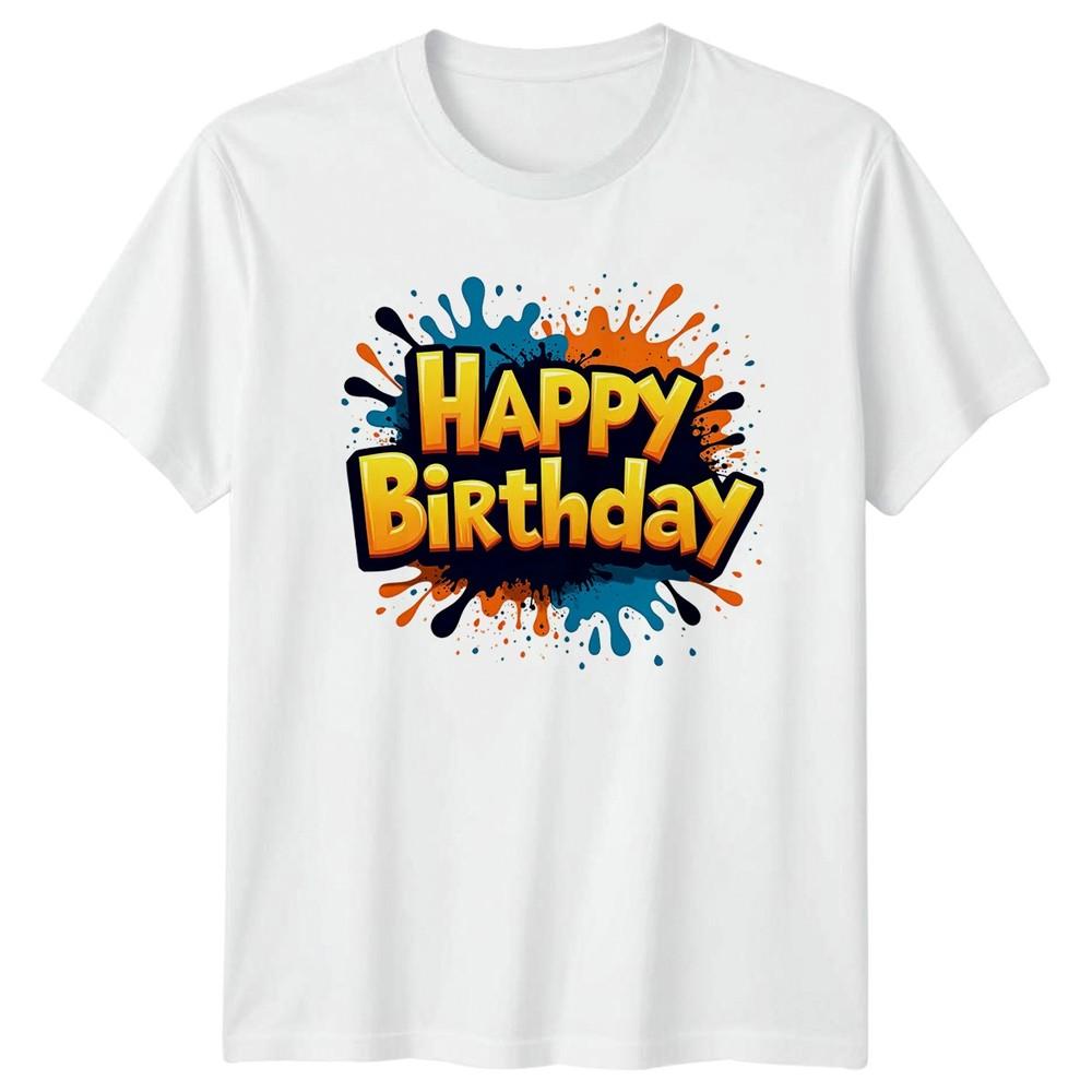 Happy Birthday Graphic Tee Unisexs TShirt Ladies Top Unisex Present S