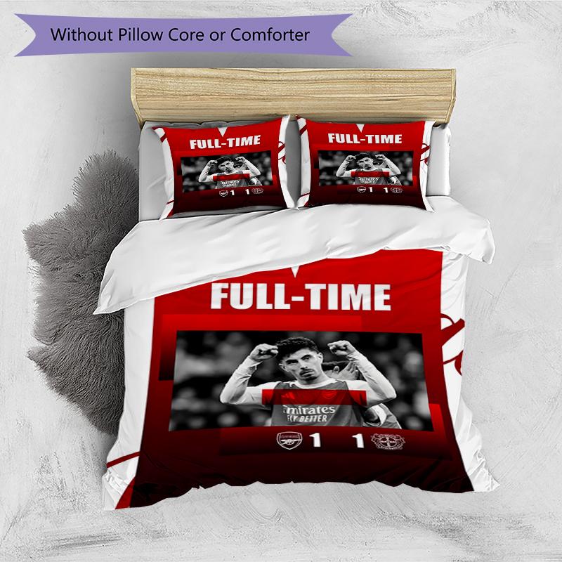 3pcs Duvet Cover Set (1*Duvet Cover + 2*Pillowcase, Without Core),football team.C Print Bedding Set, Bedroom Decor, All‑Season, Birthday Gift