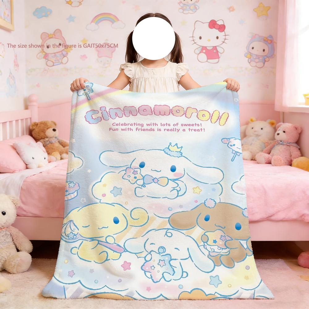 

Cute Dog Cartoon C-Cinnamoroll Blanket For Soft Throw Blanket for Picnic Bed Sofa Home Bedroom Cozy Warm Comfortable 75x90cm