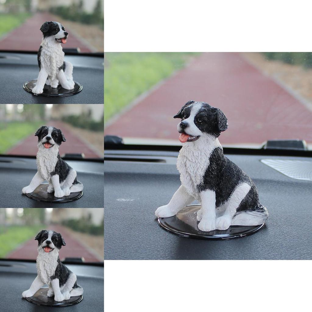 Border Collie Resin Car Accessory With Minimalist Design For Animal Lovers And Gifts