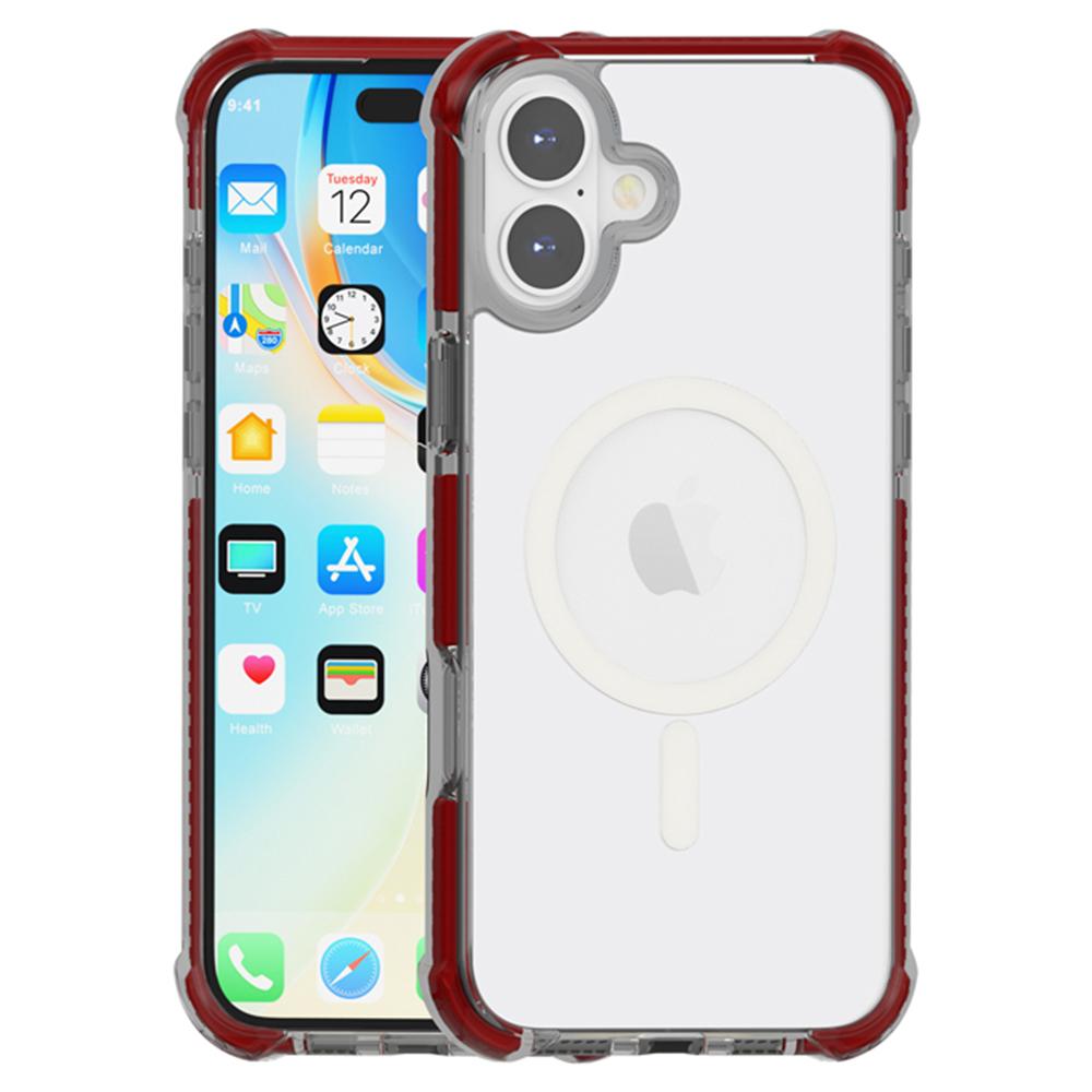 Für iPhone 16 Plus Hülle Kompatibel mit MagSafe Verstärkte Ecken TPU+Acryl+TPE Handyhülle