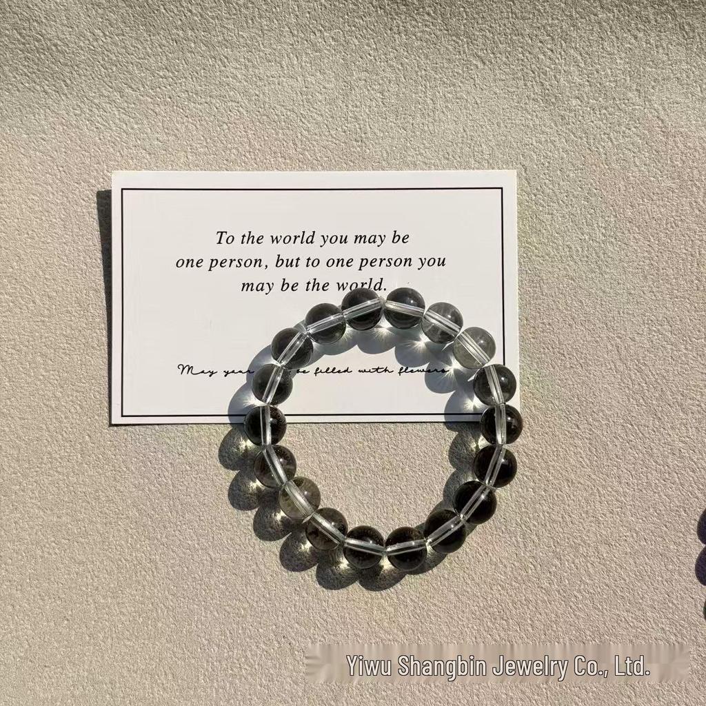 Multicolor Crystal Beaded Bracelet - Women's Korean Style Friendship Jewelry