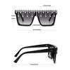 New Fashion Diamond-encrusted Sunglasses  Square Frame Chain Integrated Sunglasses WOMEN'S Large Frame Dazzling Glasses Trend