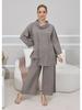 Autumn and Winter Cross-border New Foreign Trade Women's Clothing Long-sleeved Shirt Loose Pants Two-piece Set