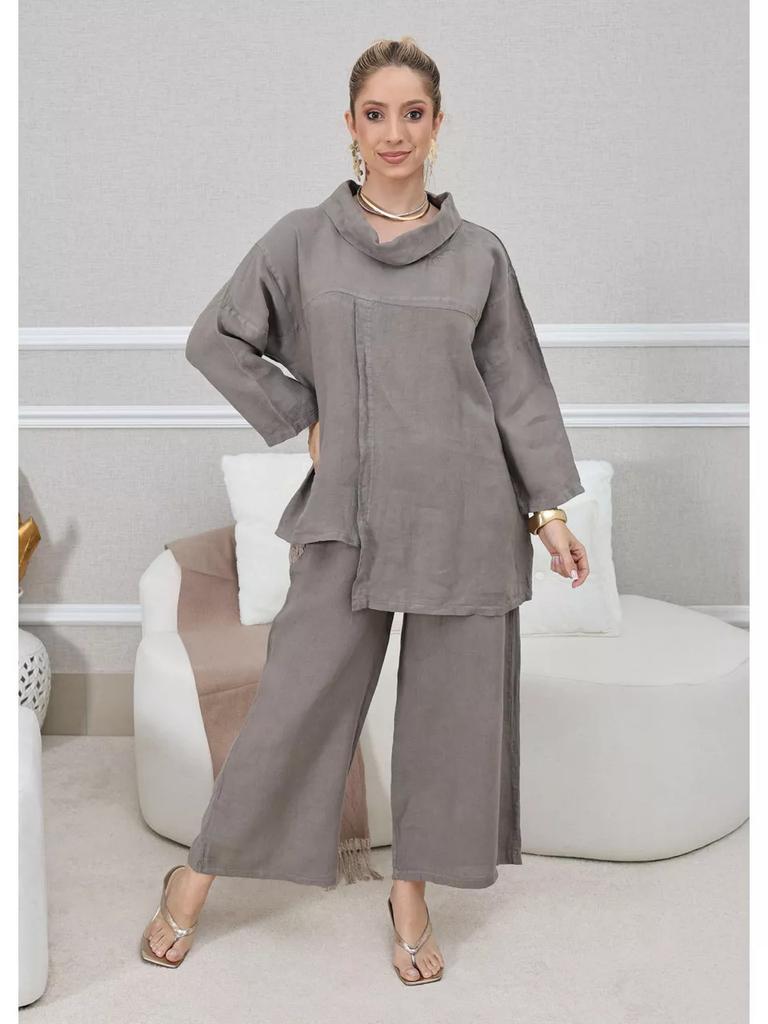 Autumn and Winter Cross-border New Foreign Trade Women's Clothing Long-sleeved Shirt Loose Pants Two-piece Set
