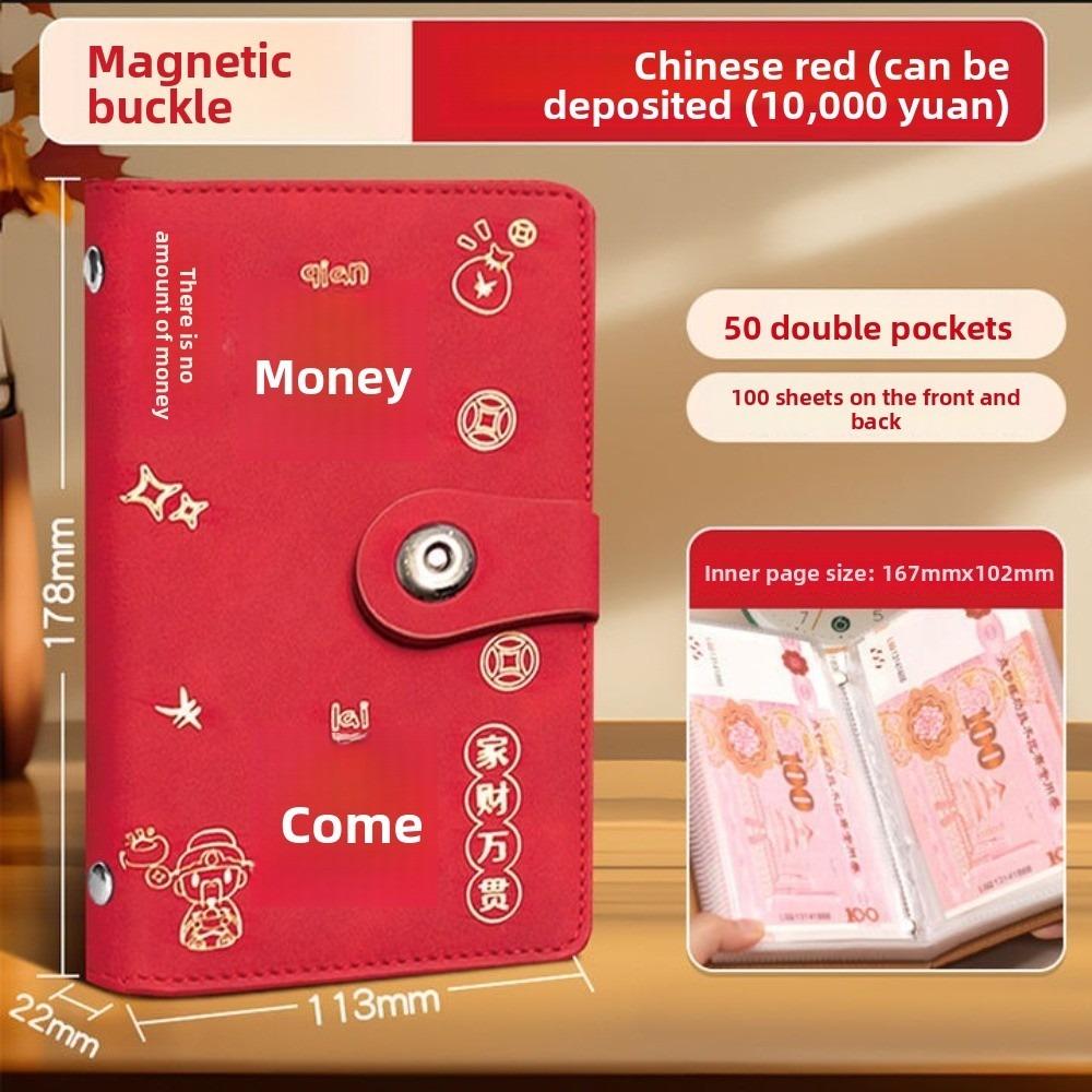 Waterproof 50 Envelopes Money Saving Challeng Large Capacity Cash Storage Book
