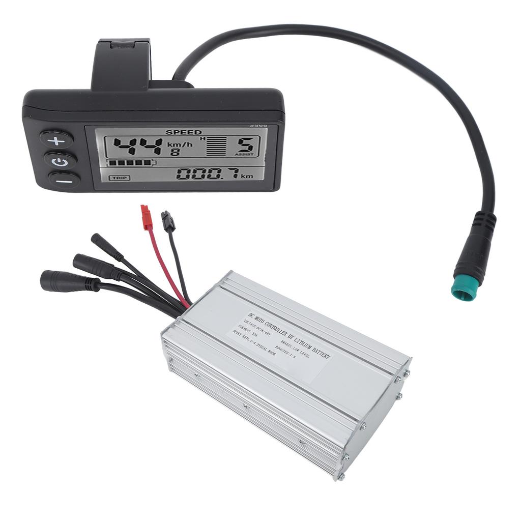 Bicycle Lithium Conversion Controller Kit Waterproof with 30A Bicycle Controller S866 Display Panel DIY Modified