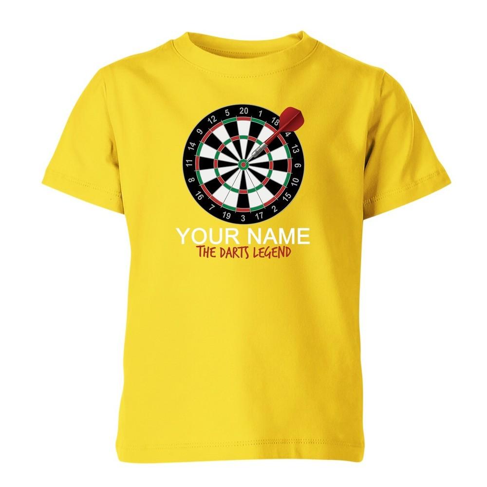 Personalised Darts T Shirt Any Name The Darts Legend Gift Kids Unisex Tee