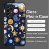 Tempered Glass Phone Case for Samsung Galaxy S25 Ultra S24 S23 Plus S22 S21 S20 FE A56 Luxury Retro Style Stars Planet Y2K Cover
