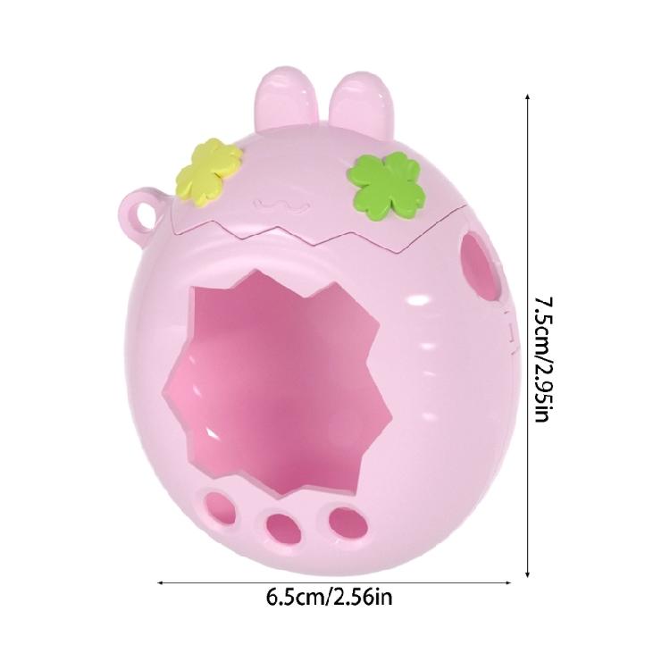 Handheld Game Console Shell Accessory for Paradise Virtual Pet Device, PC Cover with Ear Top Styling and Matching Button Piece Set