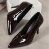 Fashion Spring Autumn Women's Pumps Pointed Toe V-Mouth Fashion Thin High Heels Shoes for Women Solid Color Heeled Dress Single Shoes