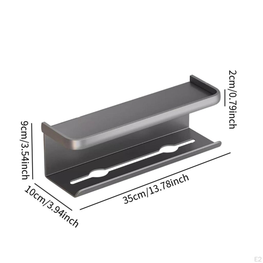 Toilet Paper Holder Storage Rack with Phone Tray Facial Tissue 2 Tiers