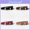 Genuine Leather Retro Womens Belt With Metal Silver Buckle For Business And Casual Wear