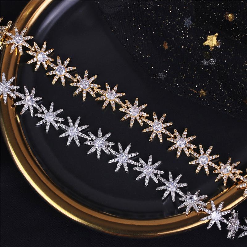 European and American New Fashion Trendy Accessories Women's Creative Bracelet Simple Zircon Flower Bracelet 2026