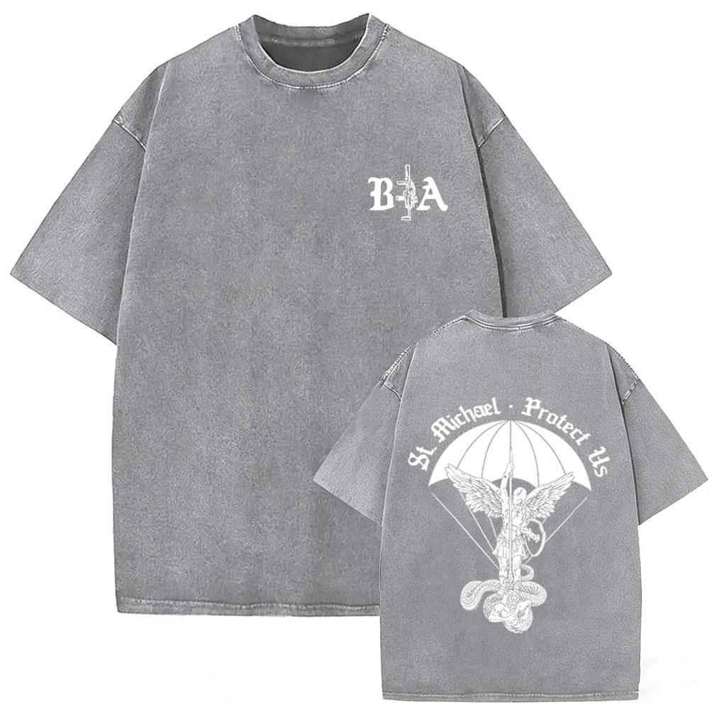 Washed Vintage Forward Observations Group Be Seeing You Print Tshirt Skeleton Graphic Tshirts Men Fashion Oversized T Shirts