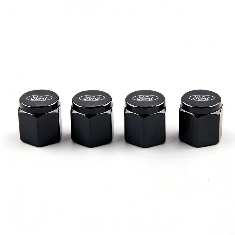 For Ford Ranger T6 PX4Pcs Car Tire Valve Caps Metal Wheel Air Valve Stem Covers For Ford Mustang Fiesta Focus Mondeo Kuga Edge Explorer F150 Sticker