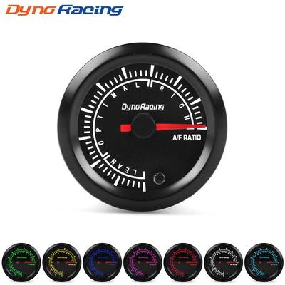 Dynoracing 2 "52mm 7 kolorów LED wskaźnik proporcji paliwa i powietrza w samochodzie wąskopasmowy miernik proporcji paliwa i powietrza z silnikiem o dużej prędkości