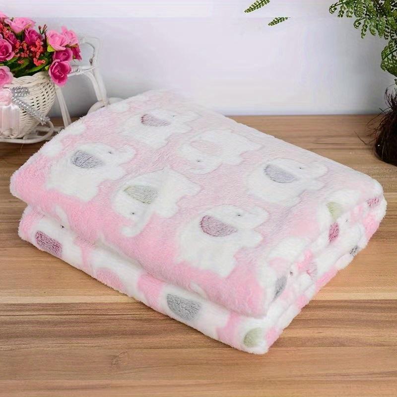Christmas Gift Soft and Cozy Cartoon Elephant Pet Blanket for Dogs and Cats Flannel Throw for Puppies and Kitten Universal Size