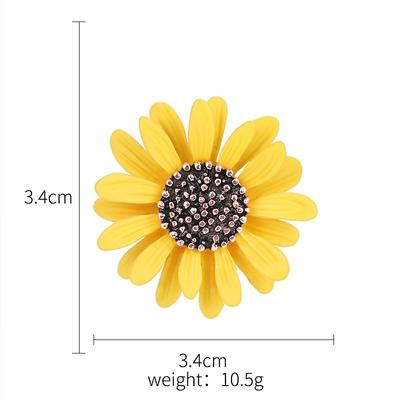 Cute Sunflower Brooch Pins For Hijab Hats Dress Or Bags Jewelry Accessories