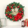Christmas Wreaths for Front Door Winter Colorful Plating Balls Wreath with Merry Christmas Signs for Home Decor Party Holiday