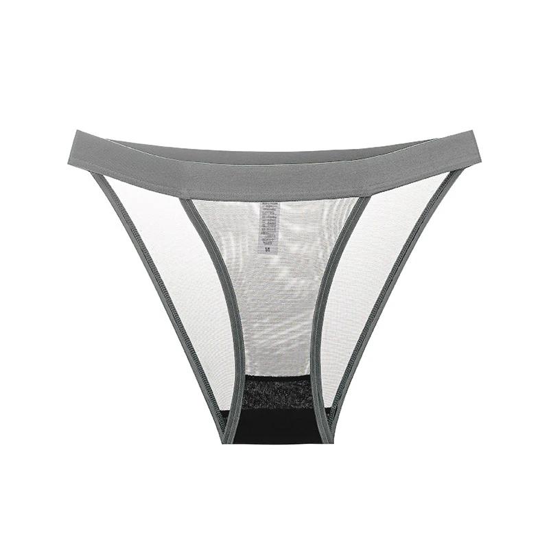 Women's Panties Transparent Silk Belt T-back Woman Underwear See-Through Low Waist Briefs Female Lingerie Sexy Temptation