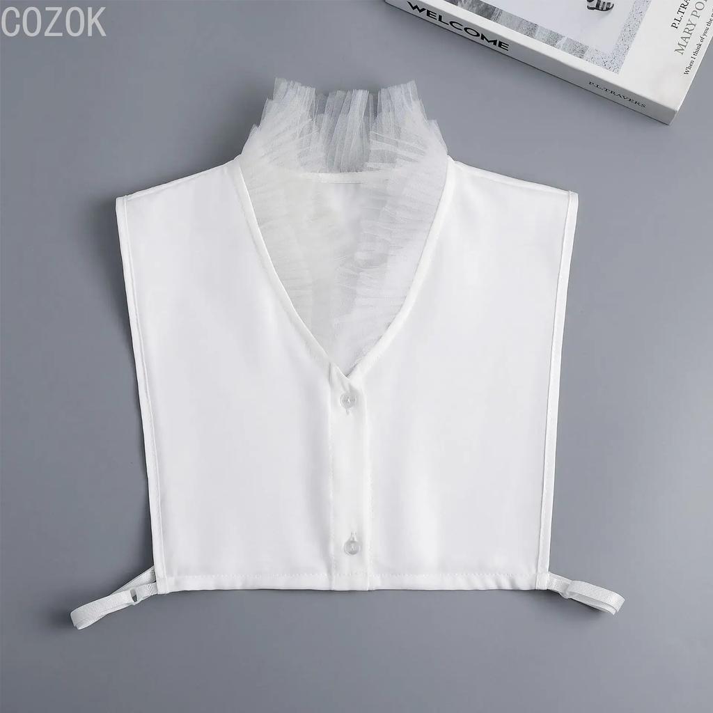 Girls Bowknots Lapel Shirt Detachable Collar Autumn Sweater Blouse Women Fake Collar Girls Removable Shirt Neck False Collar