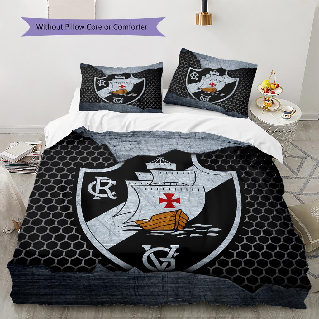 CR Vasco da Gama Pattern Bedding Home Decoration Birthday Gift (1 * duvet cover + 2 * pillowcase, without core)