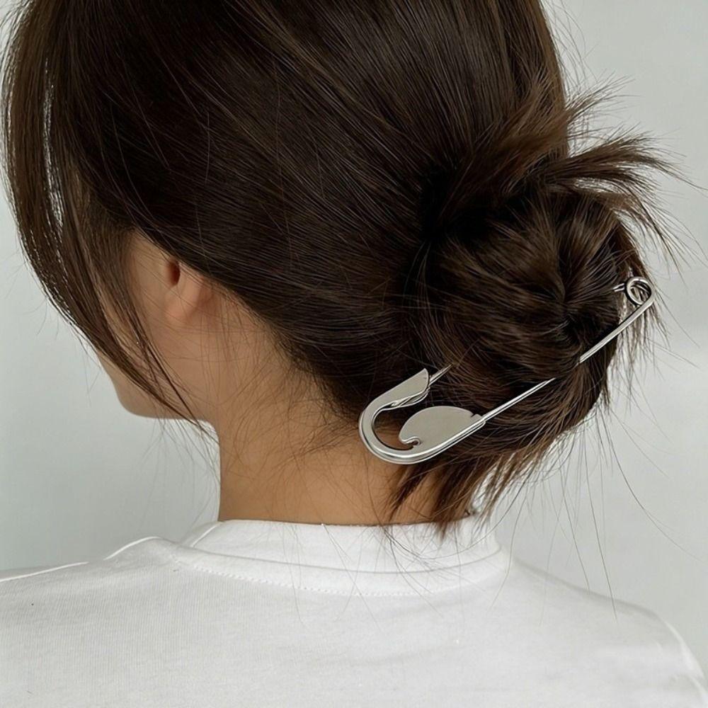 Silver Pin Hairpin Golden Metal Shark Clip Personalized Brooch Shaped Hair Clip Headwear