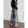 New Washed Star-printed Jeans for Men, Casual Wide-leg Long Pants