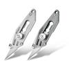 Titanium Alloy Utility Knife Push Pocket Knife Portable Mini Keychain Unboxing Cutter Survival Multitool EDC with Gift Box