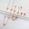 3PCS Hot Sale Stainless Steel Cross Bracelet Jewelry Set Necklace Earrings Charming for Women Luxury Daily Party Jewelry Gift
