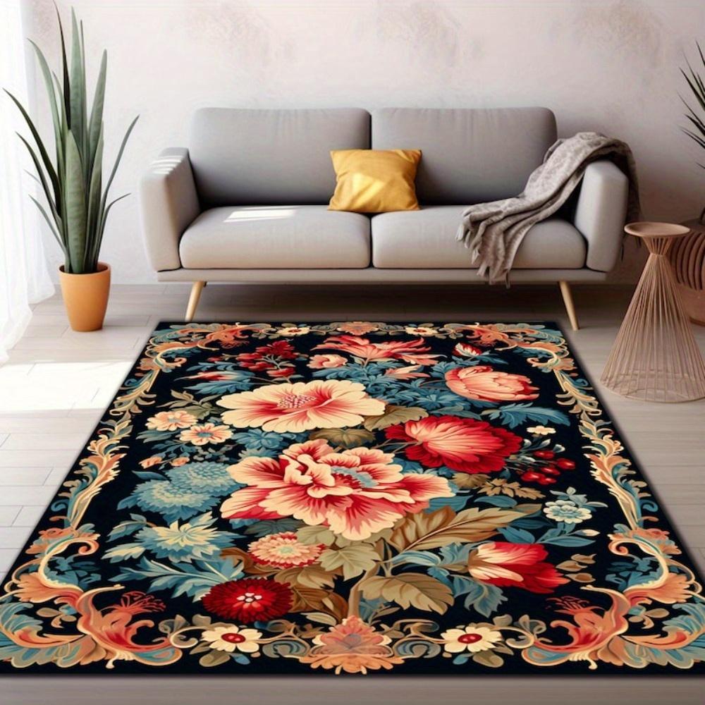1pc Comfortable Crystal Velvet Rug ]Large Size Carpet Easter Decorations, Easter Rug, Non-Slip & Rug, Tradit