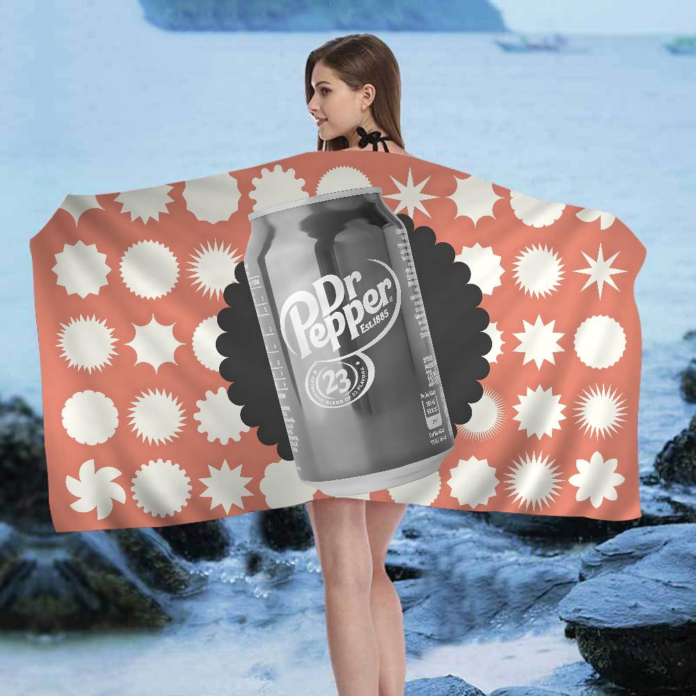 Erfrischungsgetränk Marke D-Dr P-Pepper Badetuch Mikrofaser Weich Wasserabsorbierend Atmungsaktiv Für Dekorative Cartoon Strandtuch