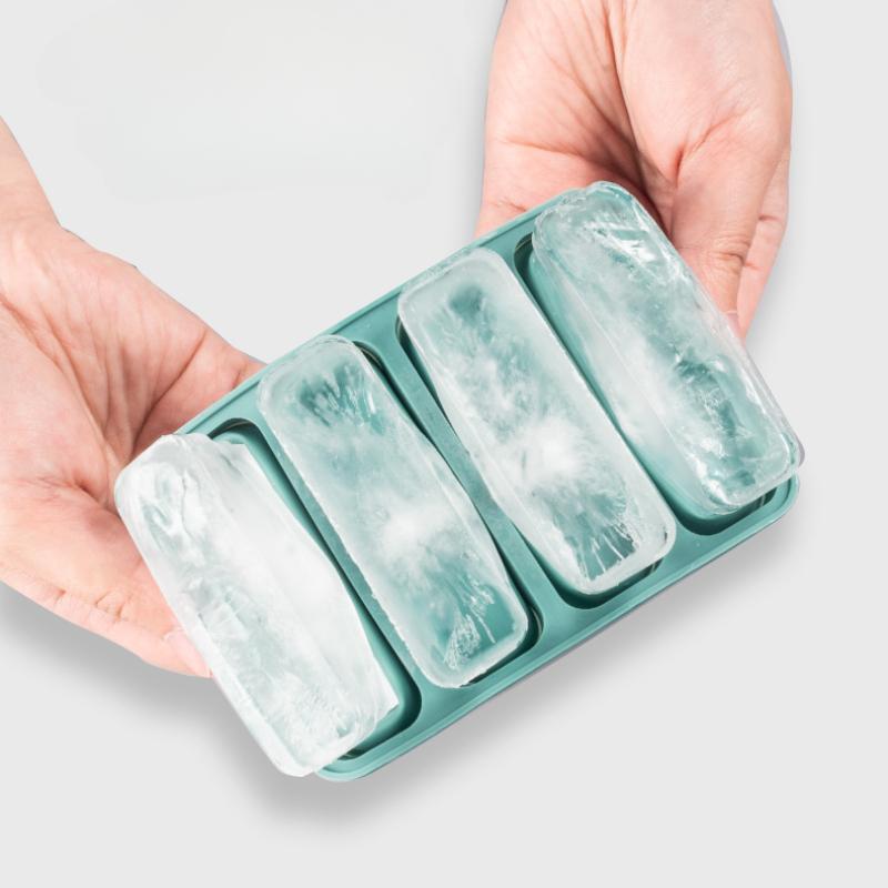 Foldable Silicone Ice Tray Rectangular Cube Container Whisky Cold Freezer Sphere Mold Ball Popsicle Maker Freezer Kitchen Tools
