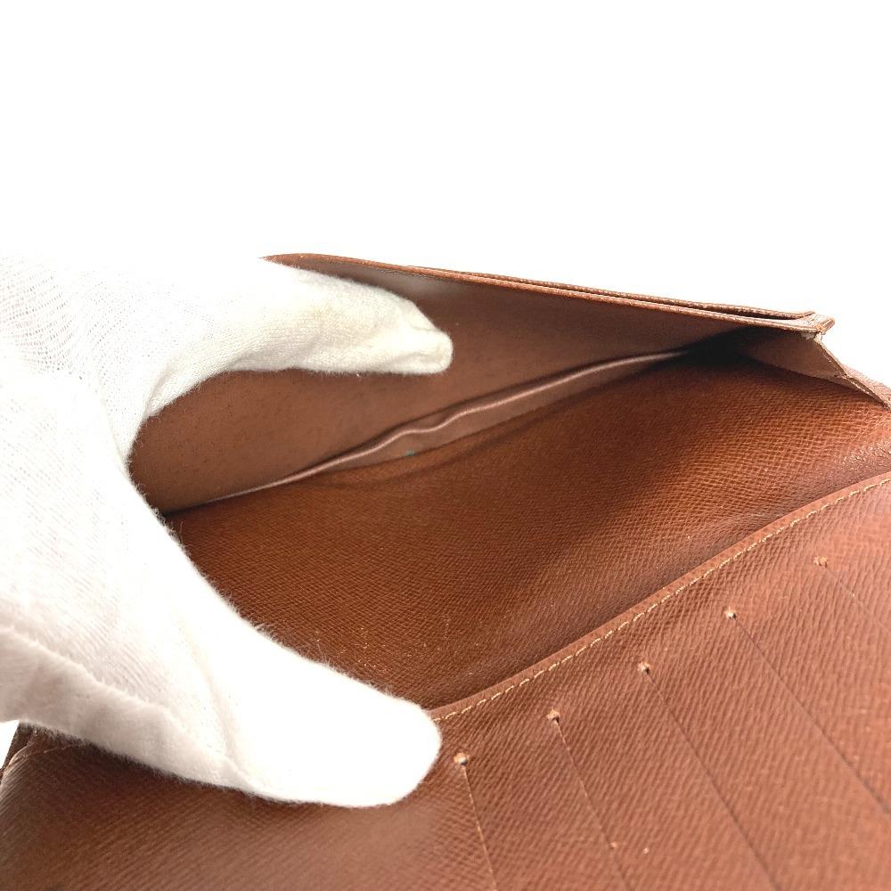 Louis Vuitton M60825 Monogram Porto Cartes Cr_dit Bi-fold Long Wallet Brown