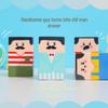 Bald Uncle Cartoon Spoof Eraser - Fun School Stationery