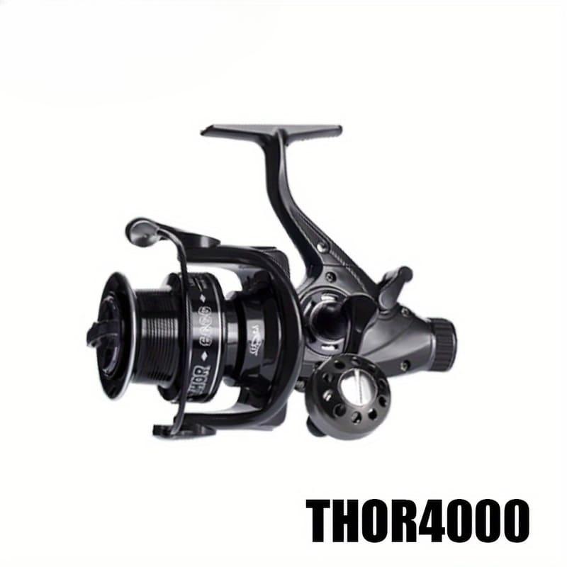 

Цельнометаллический Высококачественный Двойной Тормоз Большая Дальность Заброса Спиннинговая Катушка Защищенная от Морской Воды Подходит для Морской Рыбалки Плавный Сброс Лески 4000 чёрный