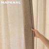 1PC NAPEARL Cream Style Semi Blackout Curtains Japanese Imitation Linen Thick Curtains for Bedroom Living Room Balcony Window for Home Decor
