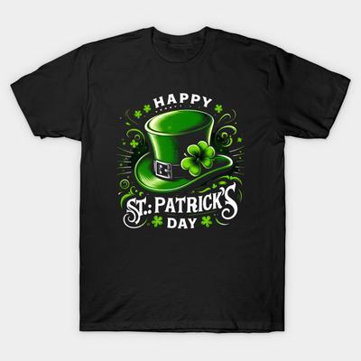 Asian Size Men Print T-shirt St Patricks Day No-Cut Heat Transfer Print Cotton Tshirt