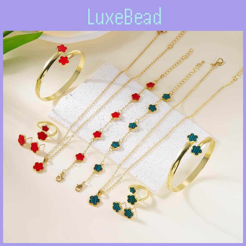 Floral Petals Jewelry Set For Women With Alloy And Plate Material Perfect For Gift Occasions