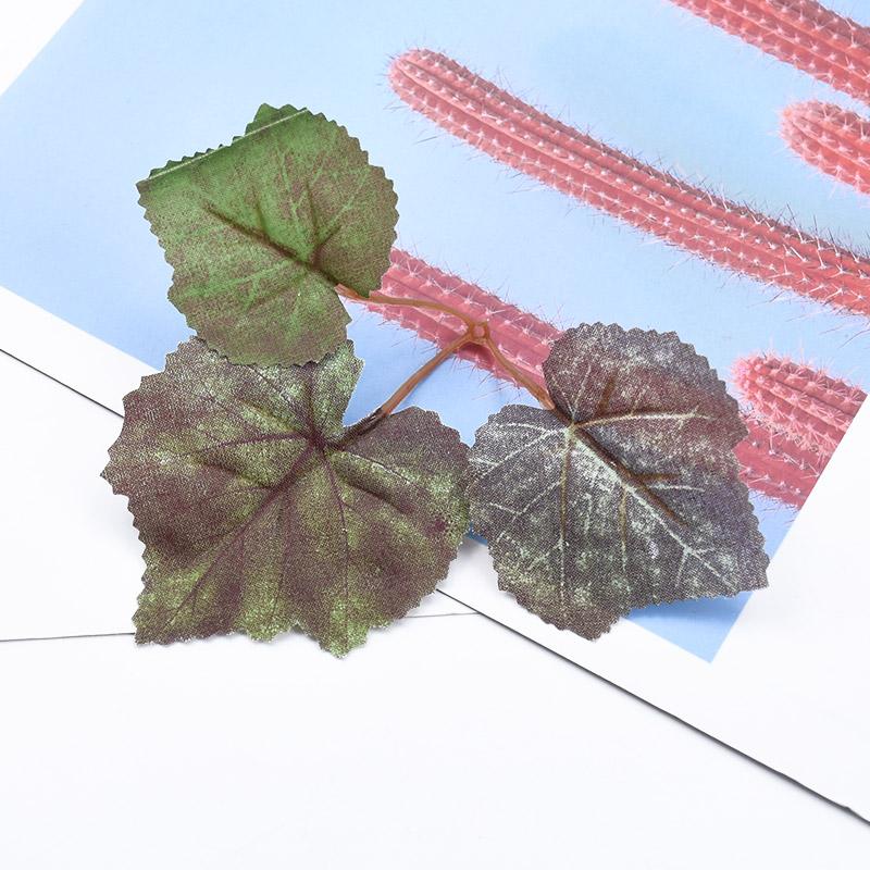 

50/100 шт. Шелковые искусственные растения Кленовый лист Свадебный букет невесты Аксессуары Рождество Дом уличный сад арка Сделай сам Украшение 50pcs