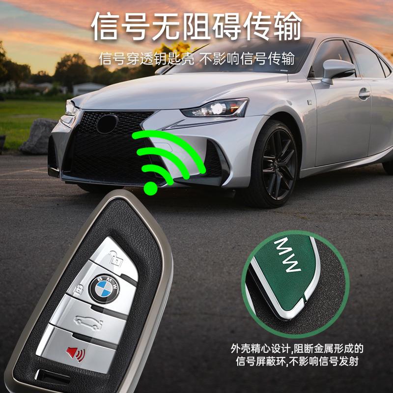IVZR8 Zinc Alloy Car Remote Key Full Case Cover Shell Holder For BMW X1 X3 X5 X6 X7 1 3 5 6 7 Series G20 G30 G11 F15 F16 G01 G02 F48