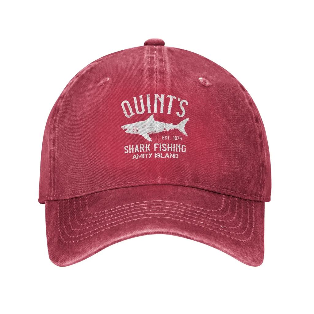 Quints Shark JAWS Amity 1975 Casual Baseball Cap For Female Male Hunting Camping Hip Hop Hats y2k Cool High Quality Snapback Cap