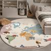 Cartoon Style Living Room Decoration Carpet Fluffy Soft Lounge Rug Thick Anti-slip Bedside Floor Mat Cute Round Rugs for Bedroom