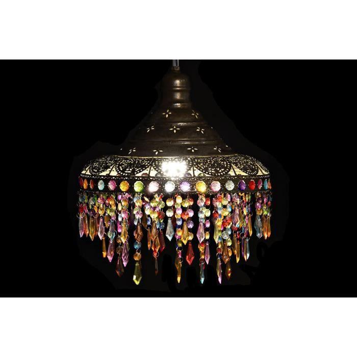 Suspension - Métal - Multicolore - 37x37x38 Cm - 50W - Style Arabe