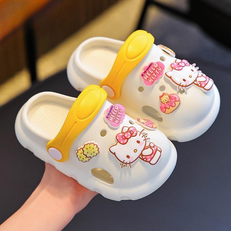 Cartoon Hole-bottomed Shoes - Boys' and Girls' Anti-slip, Breathable, Cool Slippers