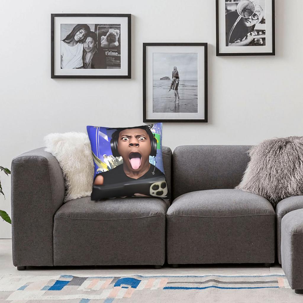 Pillow Cover Ishowspeed Extra Meme Vintage Pillow Case For Living Room Chair Pillowcases