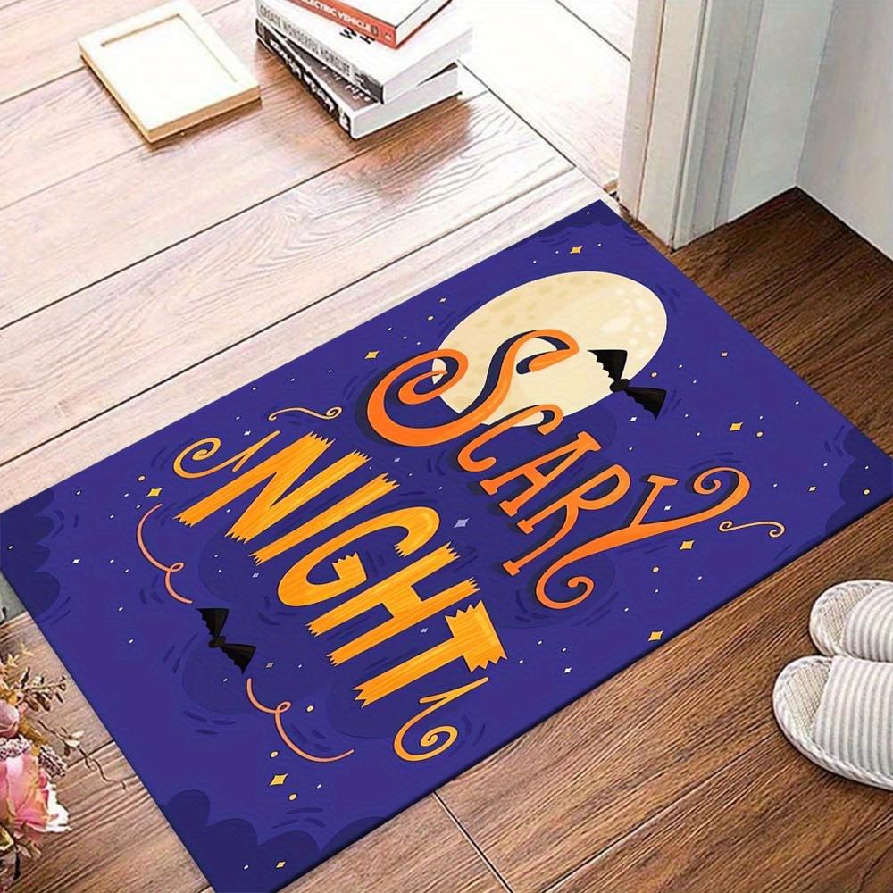 

1pc Halloween Scary Night Area Rug, Slip-Resistant, Easy-Clean, Stain-Resistant, Perfect for Cozy Living Rooms, Bedrooms, Kitchens, Offices, 60cm by 90cm