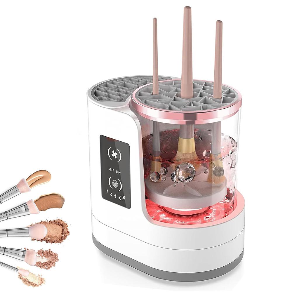 Electric Makeup Brush Cleaner Machine with Makeup Brush Dryer Automatic Cosmetic Brushes Cleaner Tool for Beauty Makeup Brush